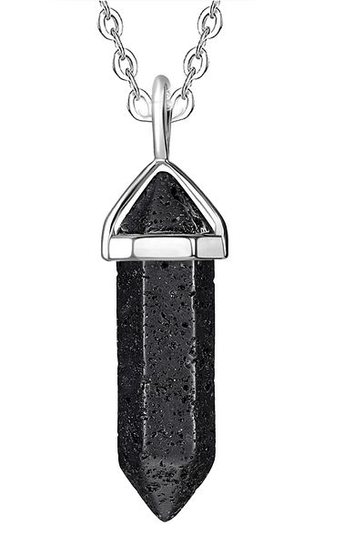 Tesbih Atölyesi Certified Volcano Tuff Natural Lava Stone Necklace