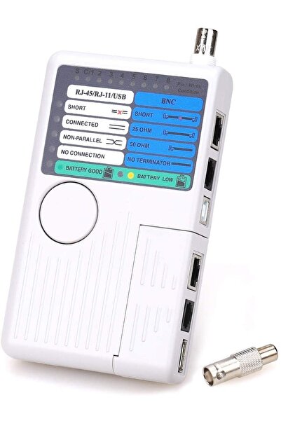 aogo 4 ü1 Arada Test Cihazı Usb Rj45 Bnc Rj11 Lan Cat5 Cat6 Telefon Kablosu T...