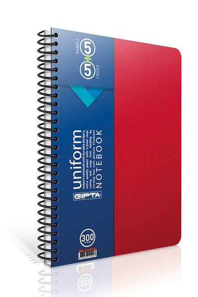 Gıpta Uniform Spiral Spiral Pp Cover(a4) 300 Sheets 5+5 Notebook