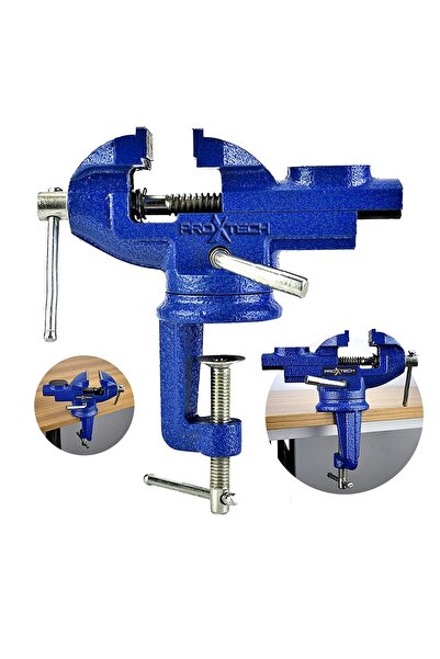 PROXTECH Çok Fonsksiyonlu 360 Döner Tezgah Masa Mengenesi Mini Örslü Mengene 60mm