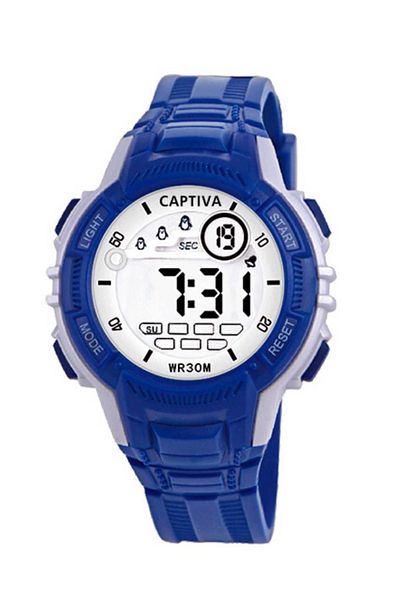captiva Digital 30 Mt Water Resistant Children's Handle with Light Alarm Stopwatch and Calendar with Silicone Cord
