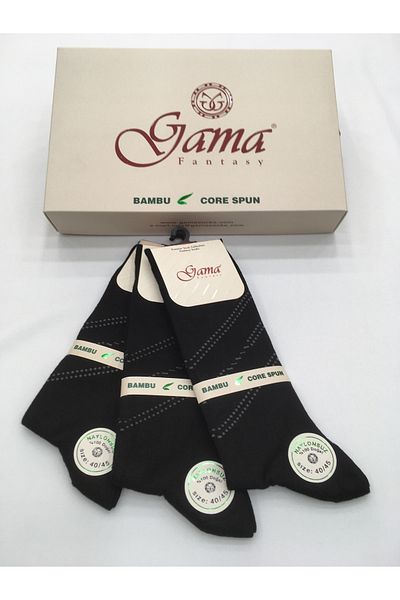 Gama Çorap 3 броя тънки летни мъжки чорапи от бамбук, 100% естествени, без найлон, с шарки
