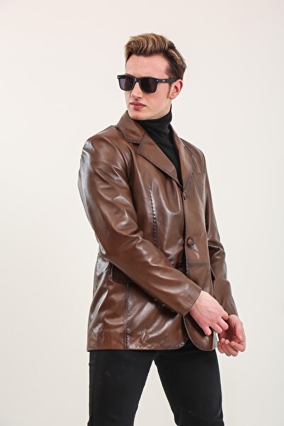 YAMAN DERİ Y-025 Maddox Blazer Deri Ceket