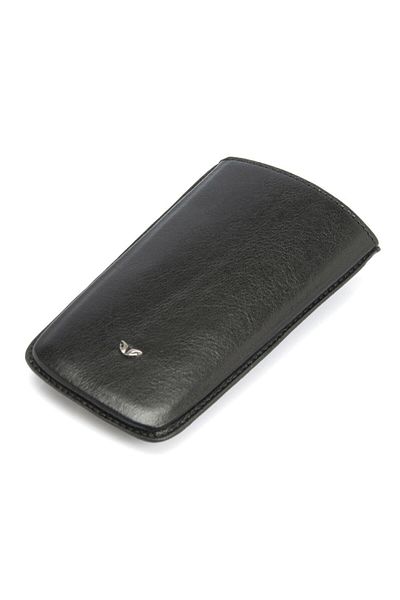 Tergan Black Leather Unisex Keychain 00233a97