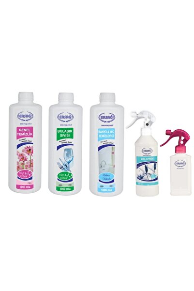 Ersağ Bulaşık Sıvısı + Genel Temizlik + Banyo Wc + Oda Spreyi (sigara Kokusu ...
