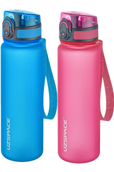 Uzspace Set of 2 500ml Tritan Water Bottle