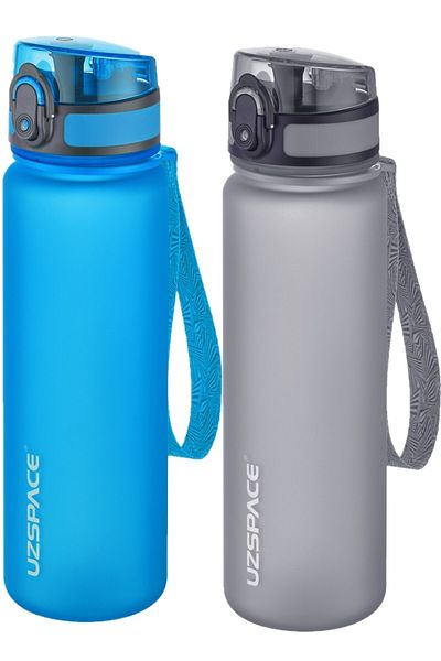 Uzspace Set of 2 500ml Tritan Water Bottle