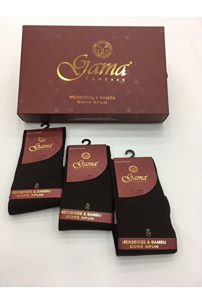 Gama Çorap 3 Pieces Mercerized + Bamboo Mixed 100% Natural Nylon Free Thin Summer Men's Socks