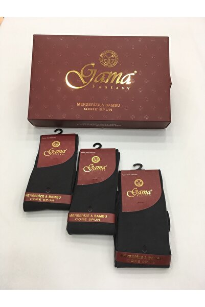 Gama Çorap 3 Pieces Mercerized + Bamboo Mixed 100% Natural Nylon Free Thin Summer Men's Socks