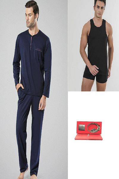 Pierre Cardin 5454pc2li145 Ανδρικό Σετ Προίκας navy blue