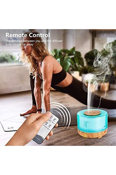 BigSale Hava Nemlendirici Hava Difüzörü Aroma Nemlendirici Yağ Difüzörü Ultrasonik Ahşap