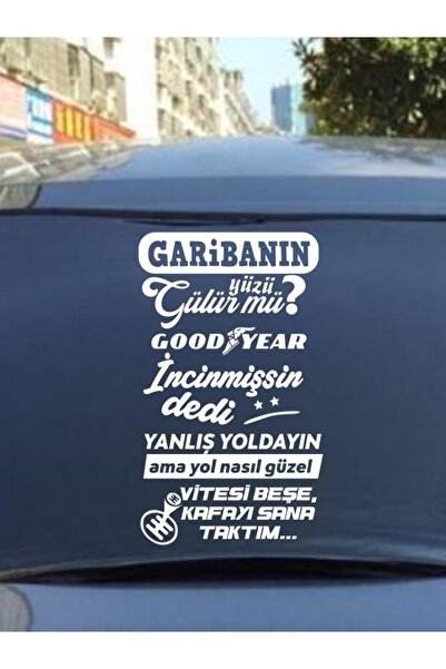 Teknik Reklam Araba Arka Cam Sticker Set Oto Sticker Araba Sticker Beyaz