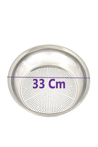 bimbambom Metal Pasta Strainer 33 Cm, Tomato Pasta Colander, Strainer