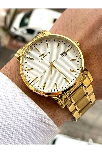 FERRO Original Steel Men's Watch + Bracelet Gift