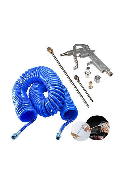 PROXTECH Proxtech Çok Fonksiyonlu Kompresör Spiral Hava Hortumu 15 Mt Hava Tabanca Seti.