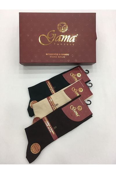 Gama Çorap 3 τεμάχια Mercerized + Bamboo Blended 100% Natural Nylon Λεπτές καλοκαιρινές ανδρικές κάλτσες