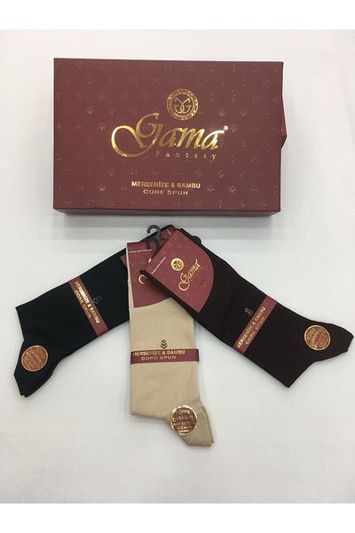 Gama Çorap 3 τεμάχια Mercerized + Bamboo Blended 100% Natural Nylon Λεπτές καλοκαιρινές ανδρικές κάλτσες