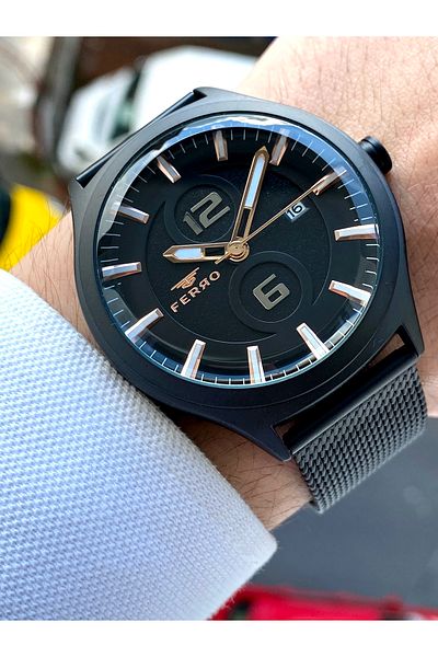 FERRO Original Steel Men's Watch + Bracelet Gift