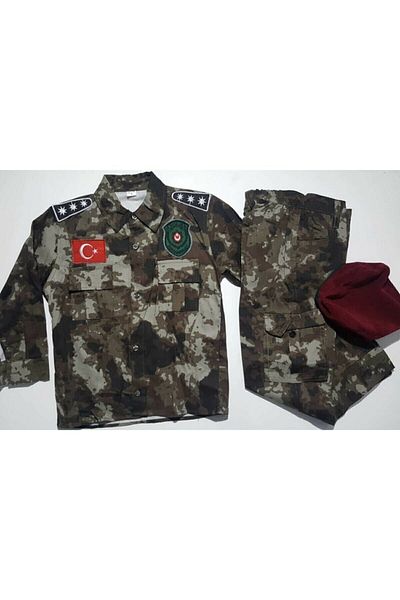 Muraty Στρατιωτική στολή Boy's Claret Red Beret