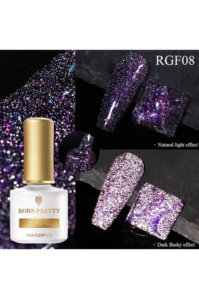 Born Pretty Reflectıve Flash (reflektörlü) Parıltılı Kalıcı Oje Rgf08