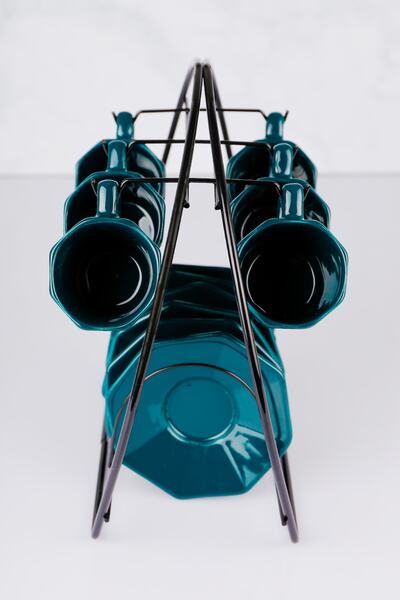 vipgross Black Oval Mug And Cup Hanger Stand