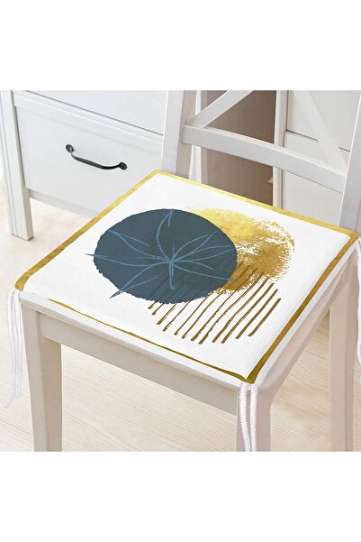 Realhomes Біла основа з золотою рамкою та овальним візерунком, цифровий друк,...