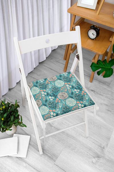 Realhomes Сучасна подушка для стільця з цифровим принтом у вигляді листя на к...