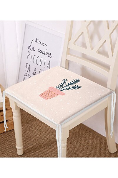 Realhomes Pernă de scaun modernă cu fermoar, imprimată digital, cu model de f...