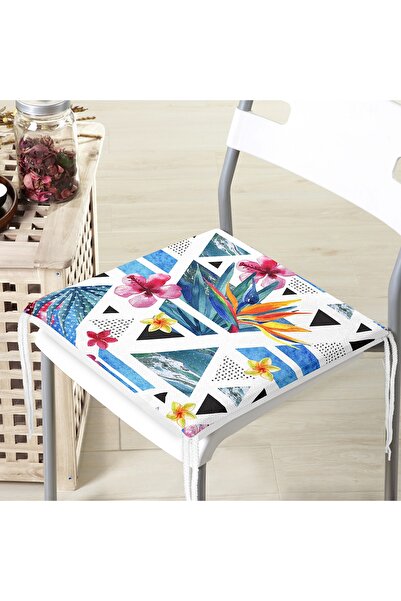 Realhomes Siyah Puanlı Ogea Desenli Fermuarlı Sandalye Minderi