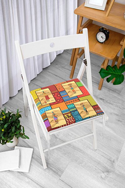 Realhomes Мозаїчна цифрова друкована сучасна подушка для стільця з африканськ...