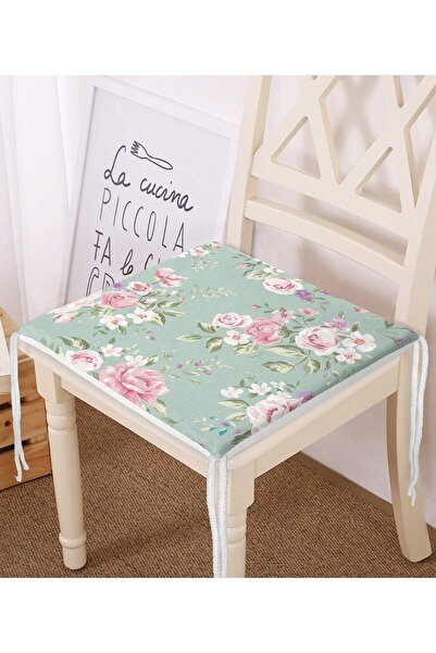 Realhomes Renkli Zemin Üzerinde Gül Desenli Dijital Baskılı Modern Fermuarlı ...