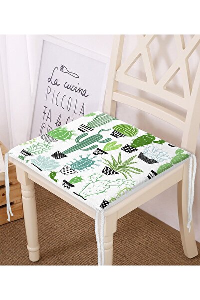 Realhomes Сучасна подушка для стільця з цифровим принтом із зображенням зелен...