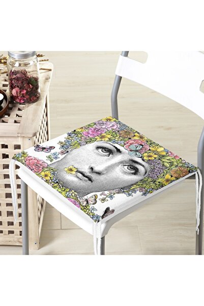 Realhomes Piero Fornasetti Design Pernă pentru scaun cu fermoar