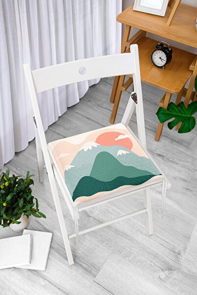 Realhomes Šareni motiv planine, digitalno štampani moderni jastuk za stolicu ...