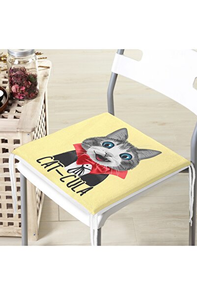 Realhomes Cat-cula moderni jastuk za stolicu sa digitalnim štampanjem i paten...