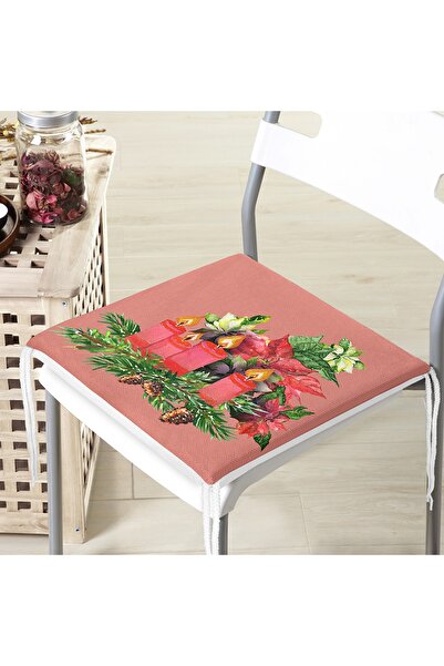 Realhomes Рожева підлога з дизайном у вигляді соснового листя, цифровий принт...