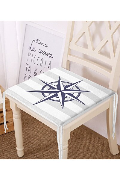 Realhomes Сучасна подушка для стільця з цифровим принтом у вигляді компаса на...