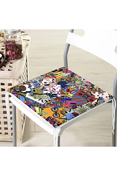 Realhomes Retro Pop Art Modern Tasarımlı Dijital Baskılı Modern Fermuarlı San...