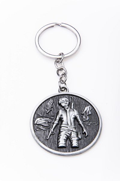 MUKKO HOME Pubg Gray Metal Keychain