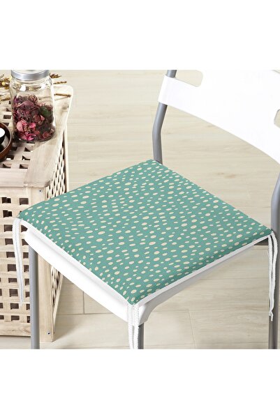 Realhomes Zeleni podni krem polka dot moderni jastuk za stolicu sa zatvaračem