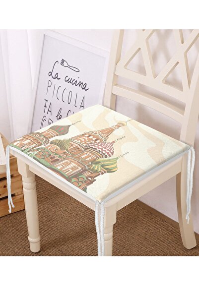 Realhomes Цифровий друк на чохлі для стільця з блискавкою, тема замку