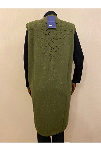 TEK Knitwear Mother Vest / Khaki Green
