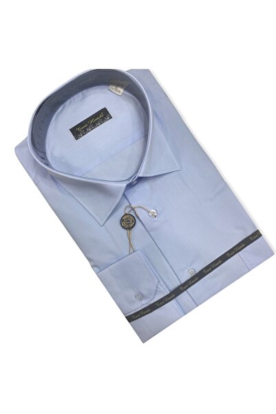 TWO HANDS Чоловіча класична сорочка великого розміру синього кольору 1806