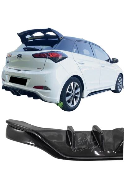SML Dizayn Hyundai I20 R20 Difüzör-arka Ek Plastik Piano Black I20 R400 Difizör
