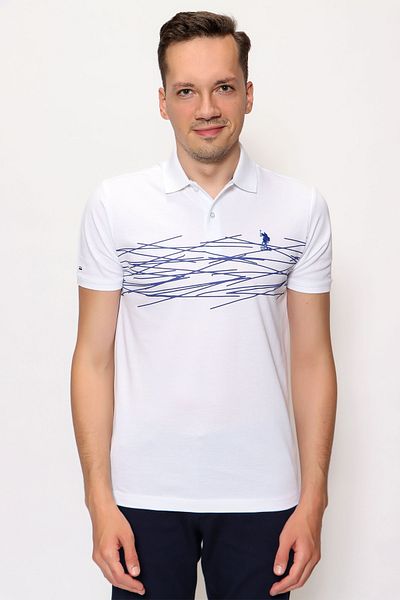 U.S. Polo Assn. Λευκό ανδρικό μπλουζάκι