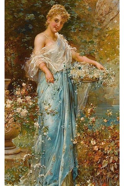 Marcel Kristal Tablo Beautiful Fairy Diamond Mosaic Painting Inside Flowers 46x74 Cm