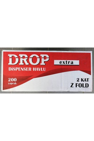 Drop 200 Extra Z Folded Dispenser Towels - 12 Pack