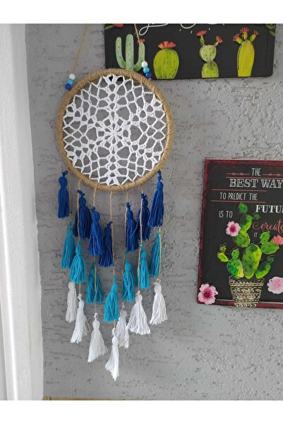 Pure Co. Makrome Mandala Düş Kapanı Model El Emeği Ev Balkon Teras Bahçe Duva...