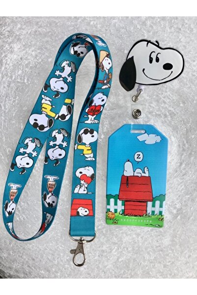 Hediyebum Σετ λουράκι λαιμού Snopy Yoyo και θήκη για κάρτες