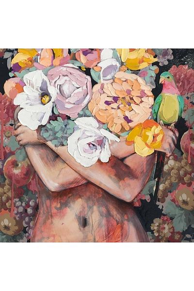 Marcel Kristal Tablo Marcel Art - Diamond Mosaic Painting with Women and Flowers 56x56cm